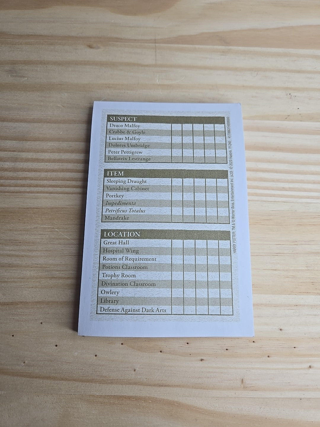 Clue - Harry Potter: Replacement Game Pieces